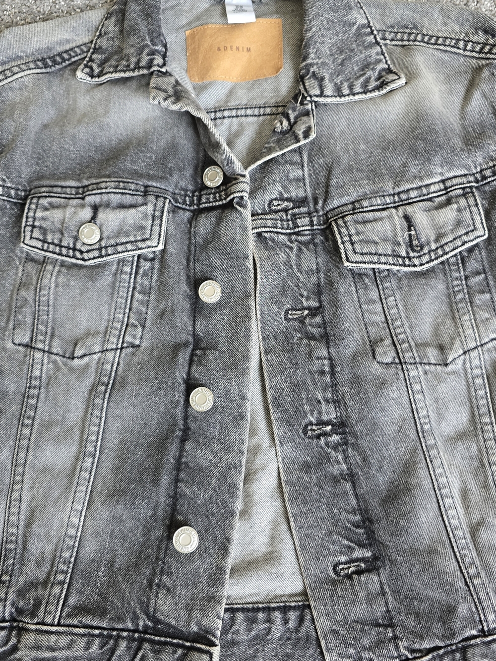 Women's Washed Black Denim Jacket